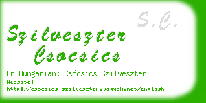 szilveszter csocsics business card